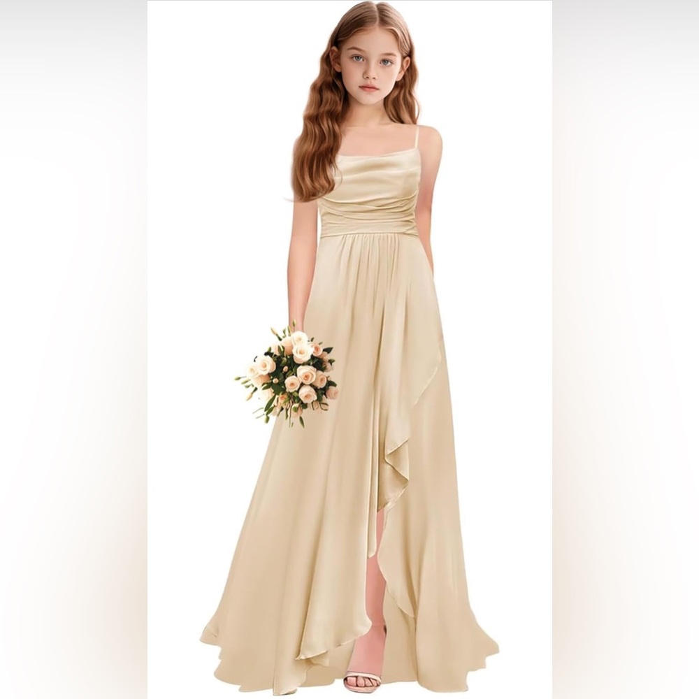 Elegant Junior Bridesmaid Dress Color “Champagne”